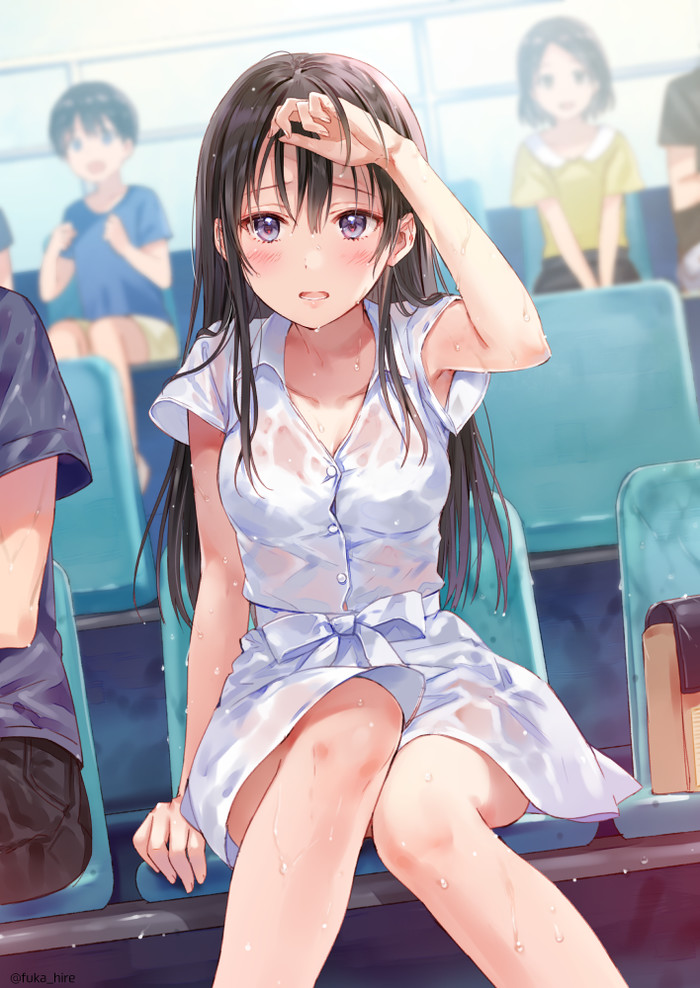 Anime Art - Anime art, Anime original, Sweat, Heat, The dress, Girls