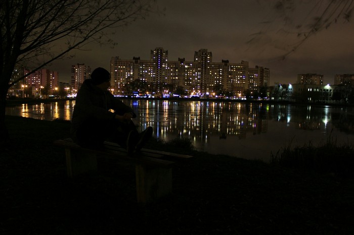 For the assessment - My, The photo, Night shooting, Saint Petersburg, Lake