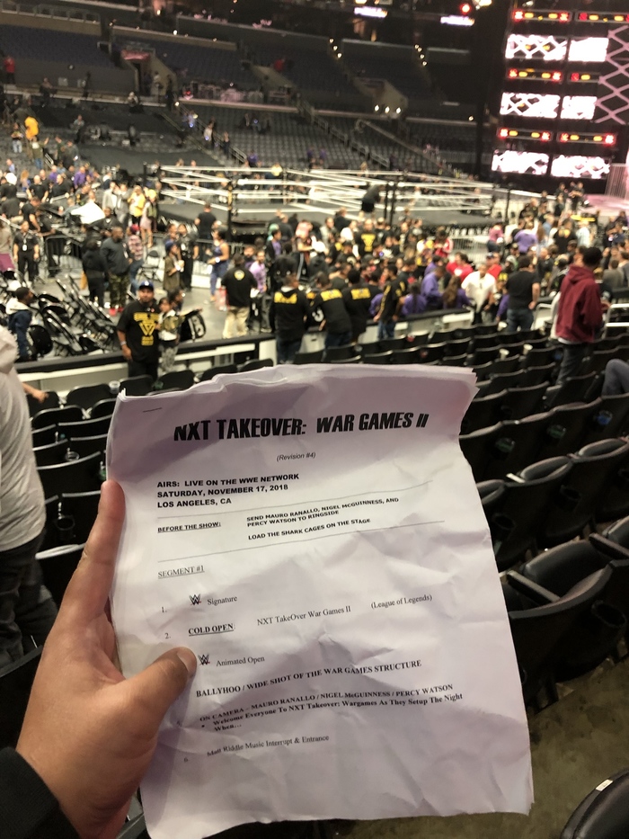 Leaked WWE NXT TakeOver: WarGames 2 Scenario - Wrestling, WWE, Nxt, The television, Scenario, Reddit, Behind the scenes, Longpost, GIF