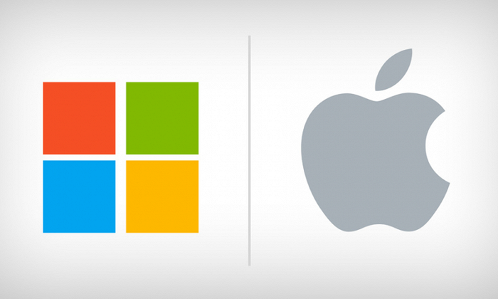 Microsoft    ,  Apple , Microsoft, Apple, 