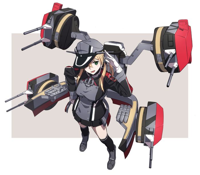 Prinz Eugen (Artist: Kinosuke) - Kantai collection, Anime, Anime art, Prinz Eugen, Kriegsmarine