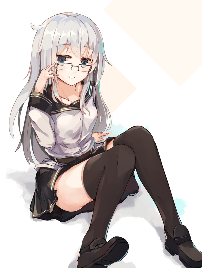 Only waifu - Anime art, Kantai collection, , Hibiki, Verniy