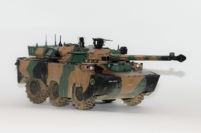 Plastic model AMX-10RCR Separ scale 1/35 - My, Amx10, , Scale model, Prefabricated model, Tanks, , Models, , Longpost