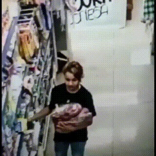 Почти получилось Магазин, Кража, 9GAG, Гифка