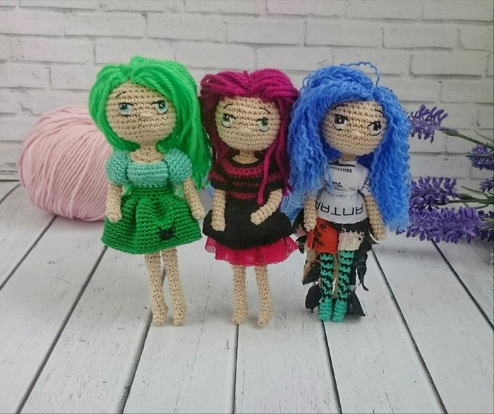 Witches) - My, Knitted toys, Amigurumi, Hobby, Longpost, Needlework without process, Witches