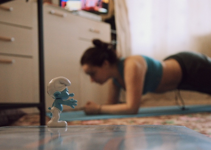 Smurf TRAINER - My, Тренер, The smurfs, Plank, Photographer