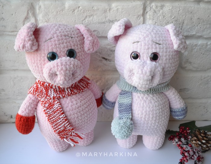 pigs - My, Crochet, Pig, Longpost