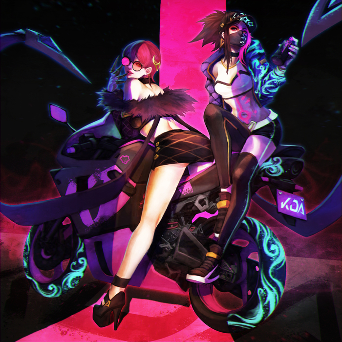 K/DA <3 League of Legends, Akali, KDA, Evelynn, , Game Art