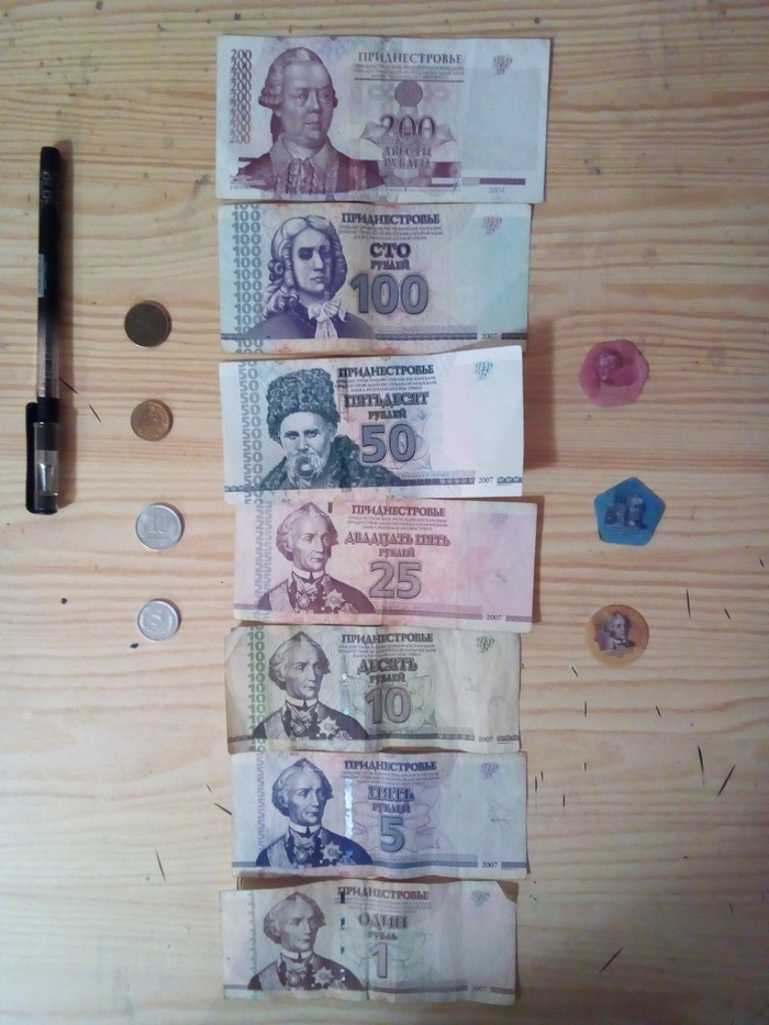 Money of the unrecognized Pridnestrovian Moldavian Republic (PMR) - My, Transnistria, Money, PMR