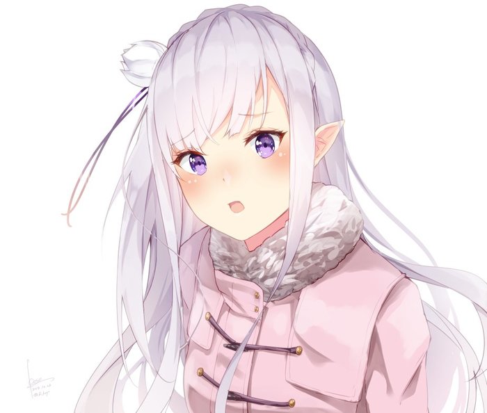 Emilia - Аниме, Anime Art, Длиннопост, Emilia, Re:Zero Kara