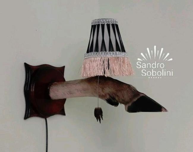 Moose leg lamp - Sconce, Lamp, Elk, Legs, Light, Handmade