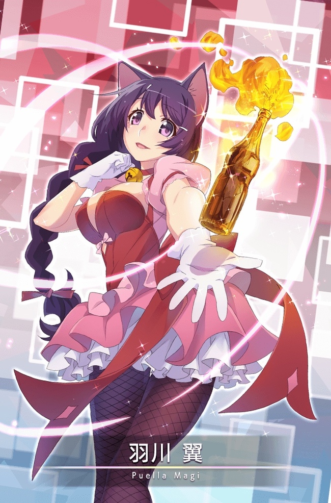 Magical girl Hanekawa - Anime, Anime art, Monogatari series, Hanekawa tsubasa, Mahou Shoujo Madoka Magica, Crossover