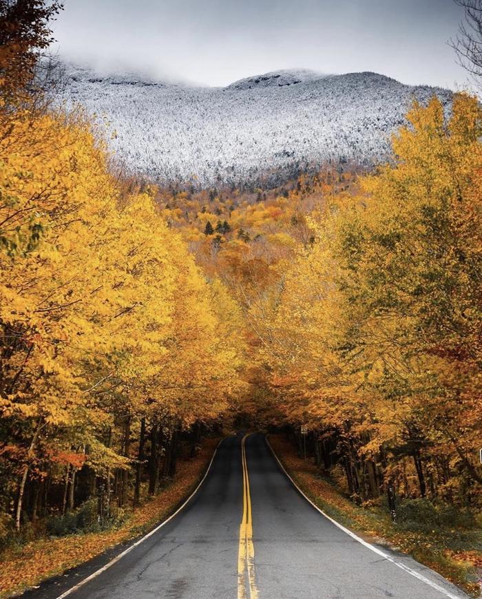 Two seasons in one photo - State of Vermont, The photo, Winter, Autumn