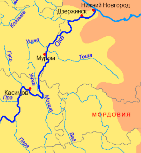 Куда впадает мокша. Река Мокша на карте России. Река Мокша на карте. Схема реки Мокша. Бассейн реки Мокша.