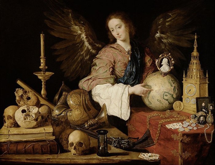 Resilience to spontaneous purchases - Suffering middle ages, Images, Still life, Vanitas, Baroque, Painting