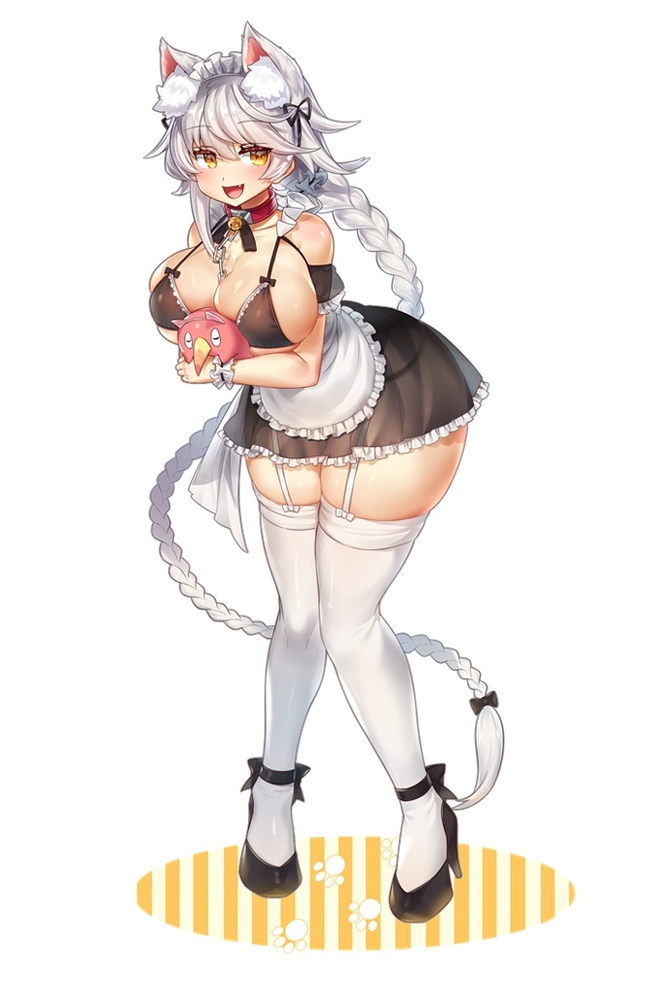 Unryuu - NSFW, Kantai collection, Unryuu, Etty, Boobs, Housemaid, Neko, Anime art, Anime