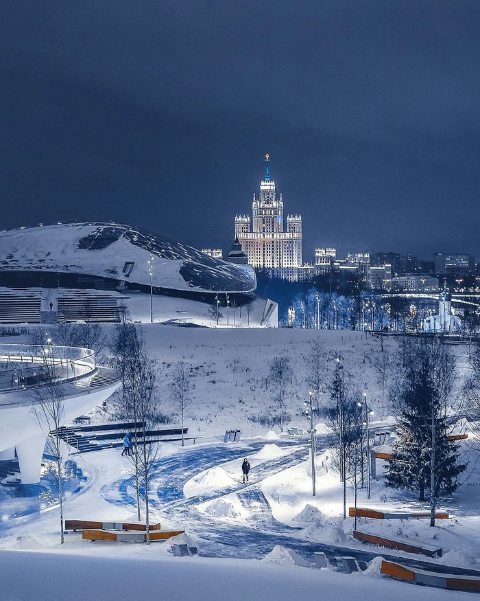 Winter in Zaryadye - beauty, The photo, Winter, Snow, Moscow, Russia, The park, Zaryadye