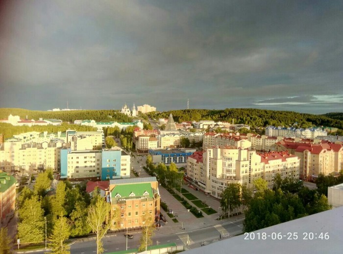 Ханты- Мансийск. Фото с башенного крана. - Ханты-Мансийск, Моё, Солнечный город, Кран