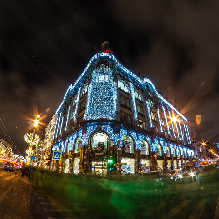 House of the Singer company - My, Beginning photographer, Samyang, Nikon d7000, Singer House, Night, 8mm, 