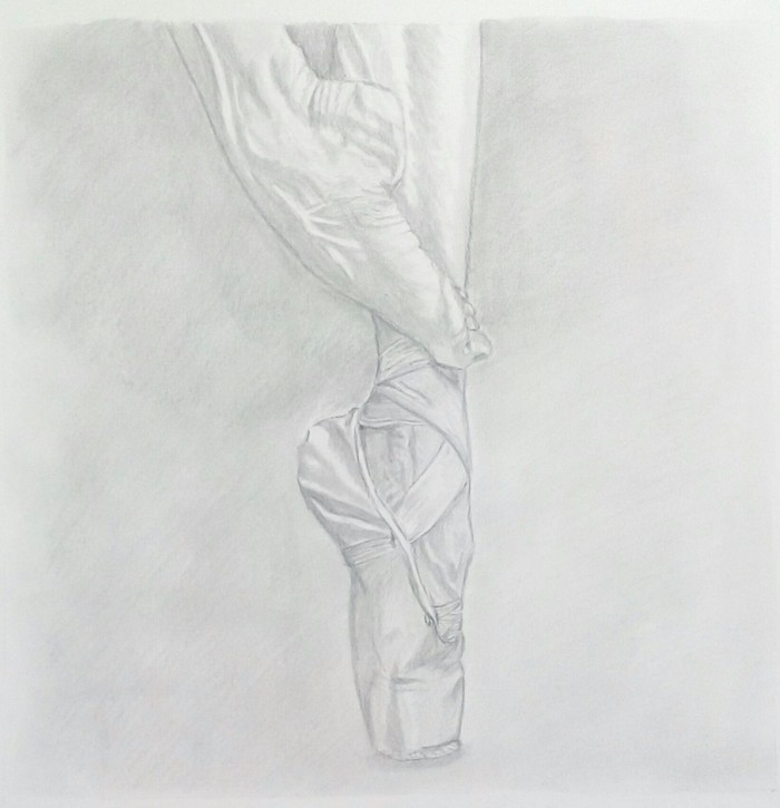 Ballerina - My, Art, Ballerinas, Drawing, Pencil drawing, Pointe shoes
