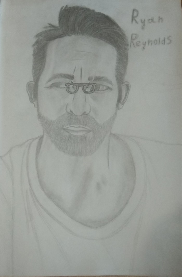 I decided to draw Ryan Reynolds from a reference. What do you think, did I succeed or did I make a lot of mistakes? - My, Actors and actresses, Ryan Reynolds, Creation, Drawing, Критика, Longpost