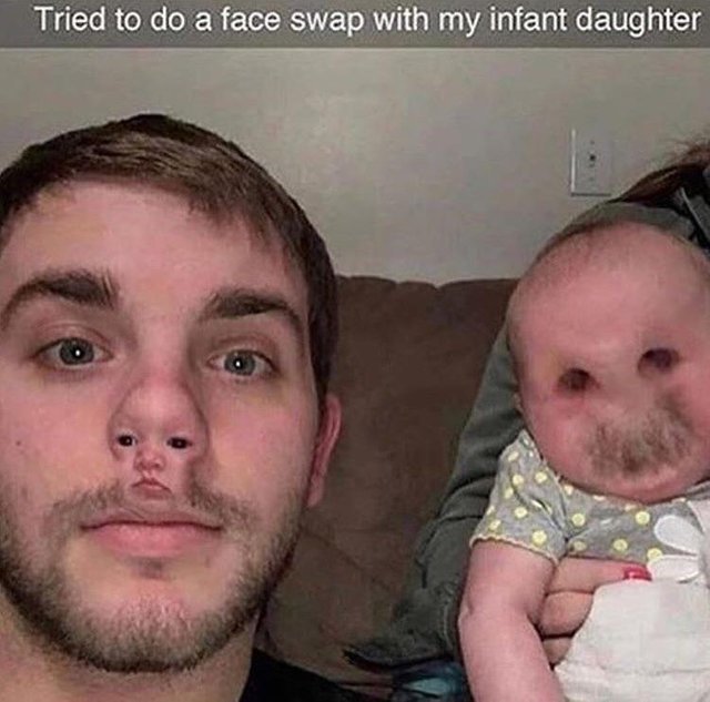 Tried to do a face swap with my daughter - Reddit, Parents and children, Face swap