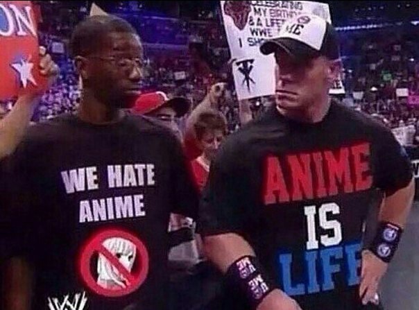 Shaw boys? - Memes, Picture with text, Anime, Black people, Wrestling, WWE, Humor