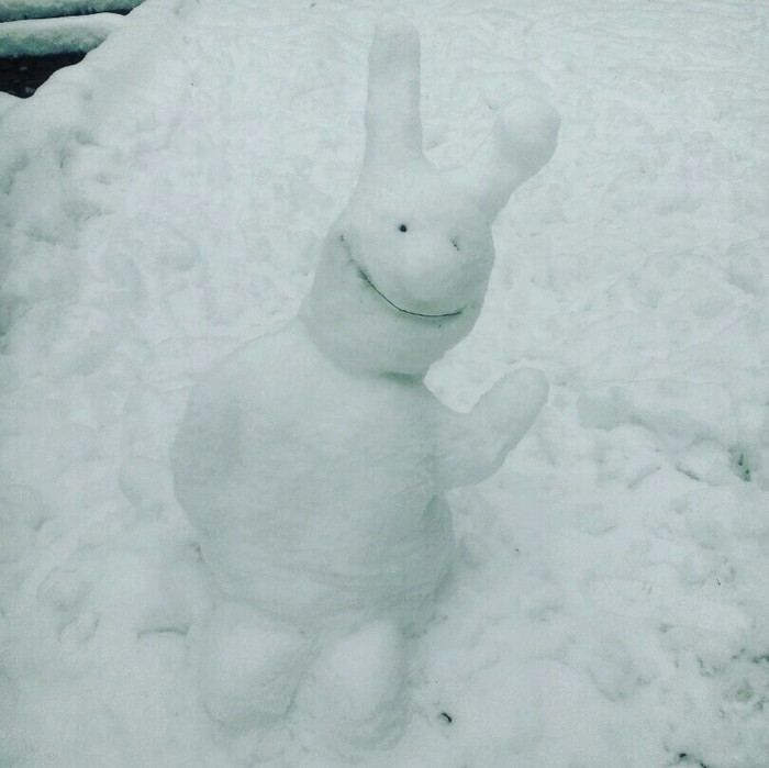 Childhood began to play - My, Childhood, snowman, Hare