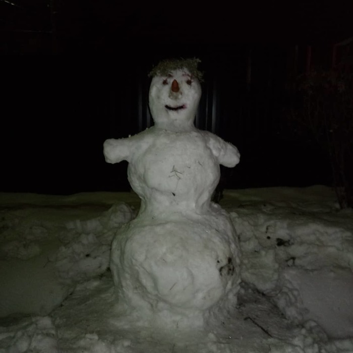 Another snowman - My, snowman, Winter, No rating