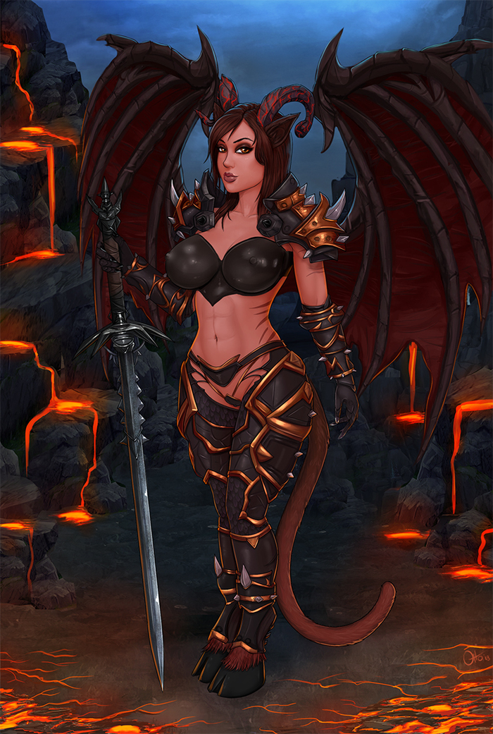 Kat Armor - NSFW, Ottomarr, Wow, Succubus, Games, Art