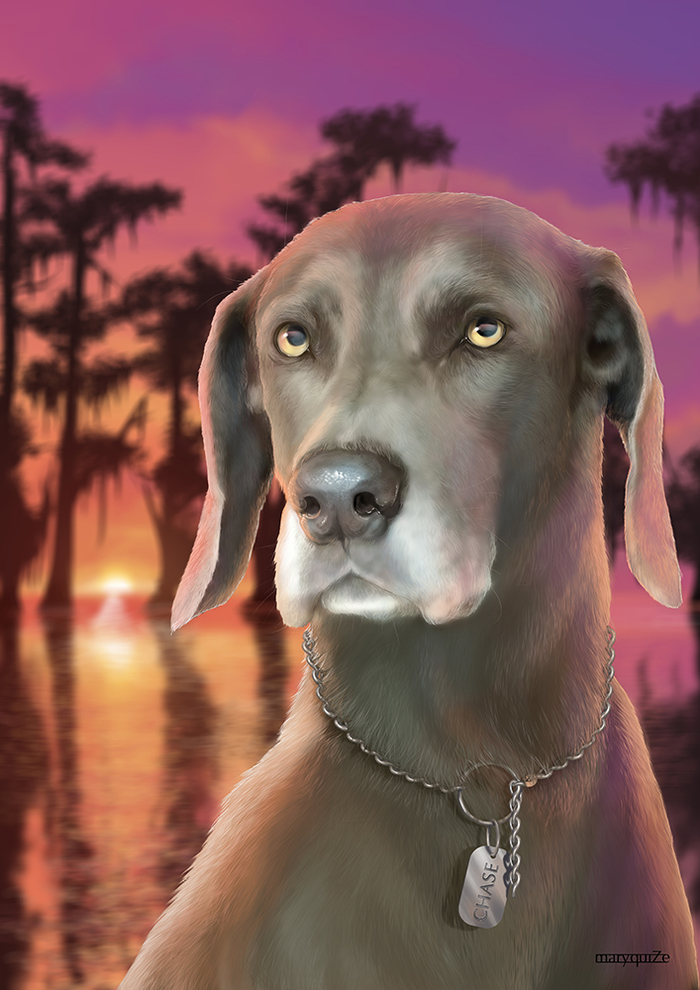 Dog portrait - Animalistics, Digital drawing, Portrait, Drawing, Art, My, Dog, Animals, Great Dane