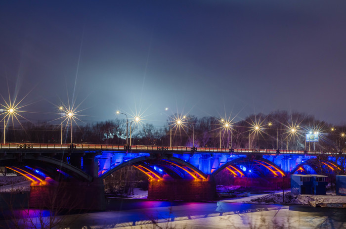 Зимний вечер, набережная, Красноярск - Моё, Nikon, Набережная, Nikon d5100, Nikkor 50mm, Красноярск, Длинная выдержка, Длиннопост, Фотография