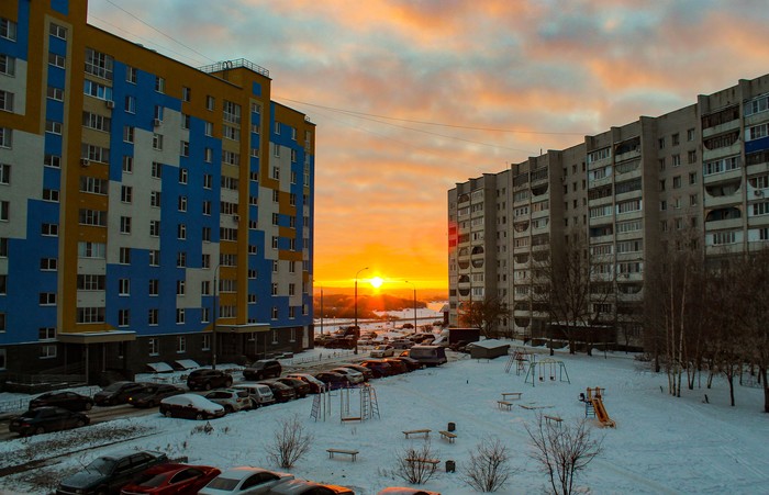 Pink sunset - My, Dzerzhinsk, Canon 1300d, 18-55 kit, The photo