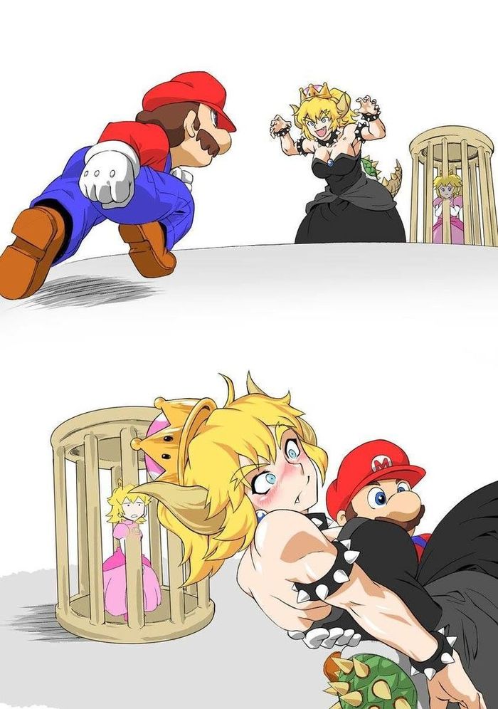 Спасти красавицу - Bowsette, Супер корона, Марио, Princess Peach, Комиксы