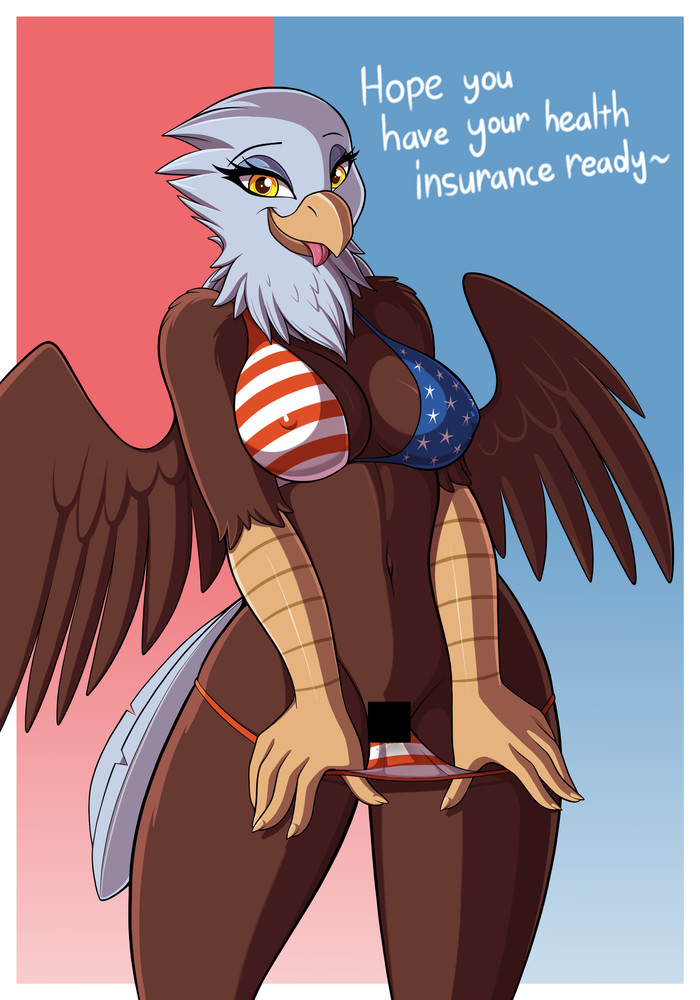 Goverment sponsored healthcare eagle - NSFW, Furry art, Furry avian, Furry, Anthro, Drako1997, Furotica