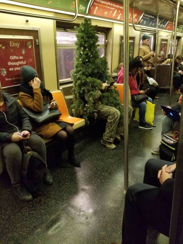 The little Christmas tree is cold in winter ... And she went home, in short - Christmas trees, Cosplay, Metro