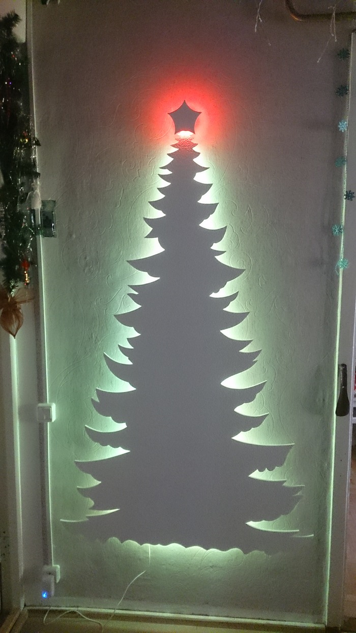 Durilka cardboard (fir-tree wall wooden) - My, New Year, With your own hands, Decor, Longpost