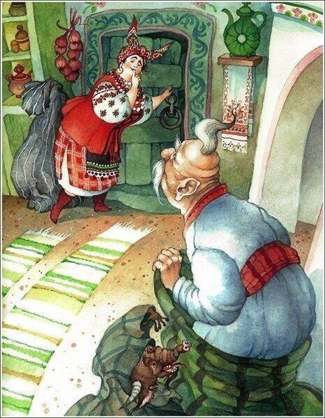 Illustrations for N. Gogol's story The Night Before Christmas - Art, Images, Painting, Drawing, Artist, Nikolay Gogol, Christmas Eve, Story, Longpost