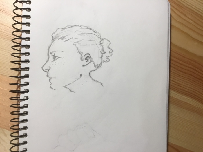 #9: recent character drawing - My, Profile, Art, Pencil drawing