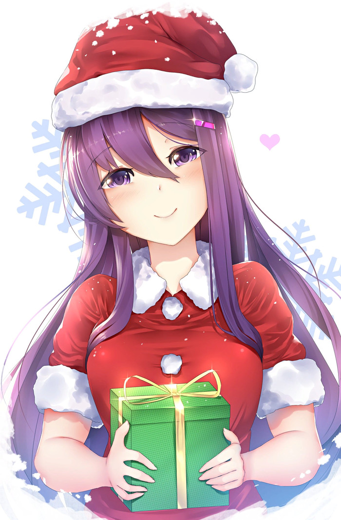 Merry Christmas, [player] Doki Doki Literature Club, Yuri DDLC, Anime Art,  