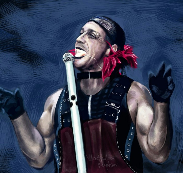 The first digital drawing - My, Rammstein, Digital drawing, Drawing, Till Lindemann, Musicians, Celebrities, Microphone