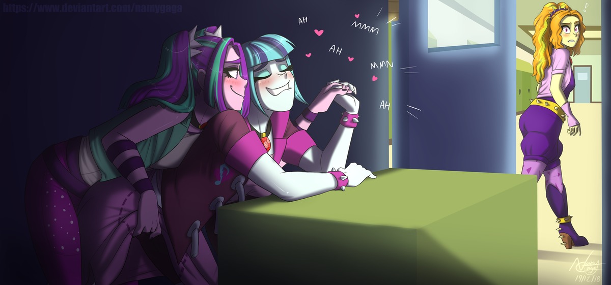 Sonaria Love - NSFW, My little pony, Equestria girls, Aria blaze, Sonata dusk, Adagio dazzle, Shipping, MLP Lesbian, MLP Suggestive