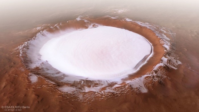 Astronomers photograph giant 'ice lake' on Mars - Mars, Space, Longpost
