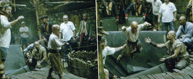 Behind the Scenes of Pirates of the Caribbean: At World's End - Pirates of the Caribbean, Filming, Photos from filming, Interesting, Behind the scenes, GIF, Longpost, Movies