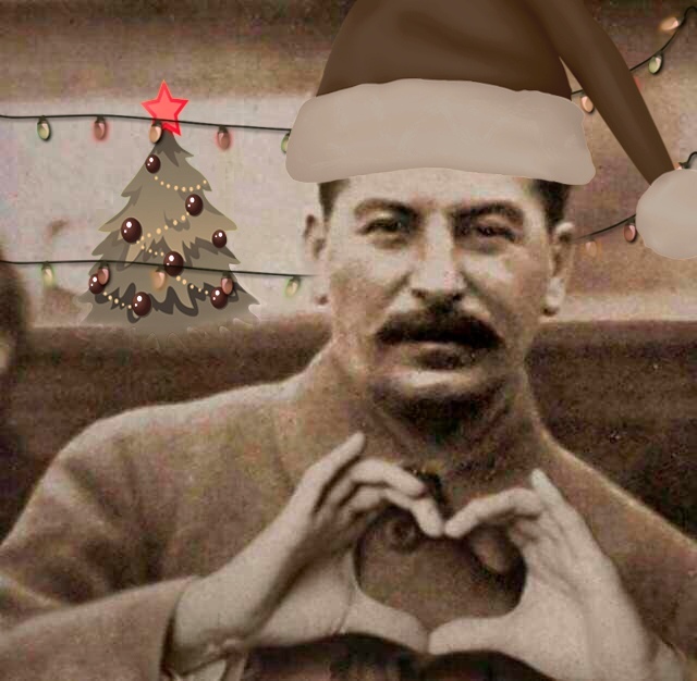 New Year's Stalin in the ribbon - My, Stalin, Leader, New Year