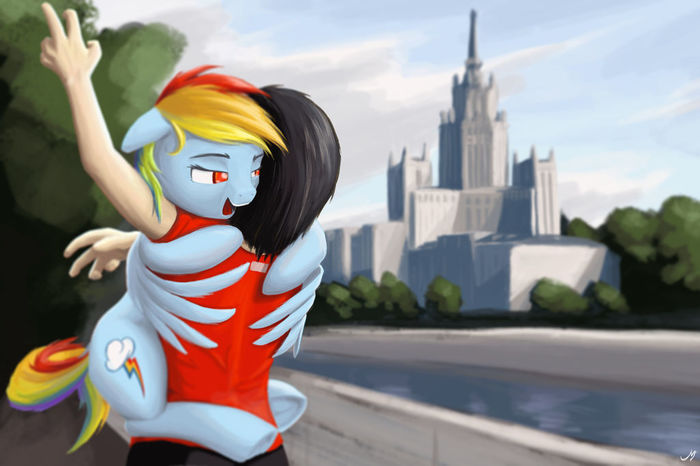 Long time no see - My little pony, Rainbow dash, Moscow, Madgehog
