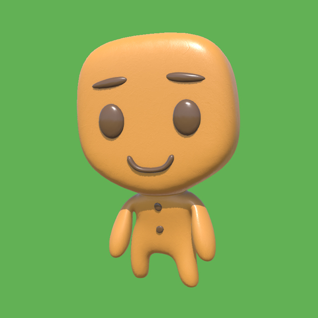 Cookie - 3d model (Free) - My, Cookie, Peekaboo, 3D, Models, 3D modeling