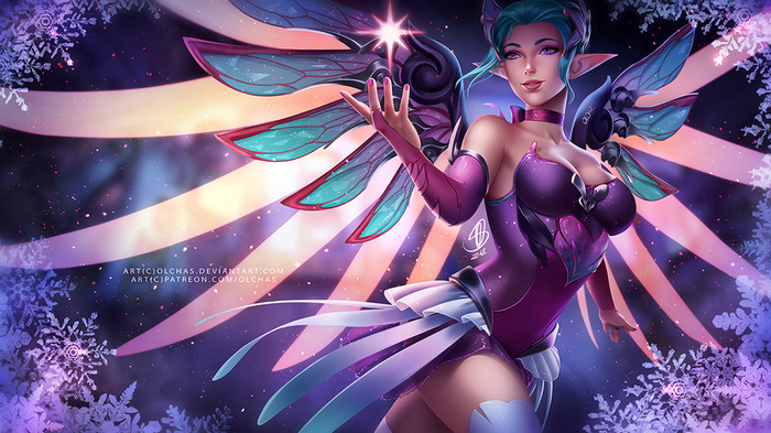 Sugar Plum Fairy Mercy Art - Art, Olchas, Overwatch, Mercy