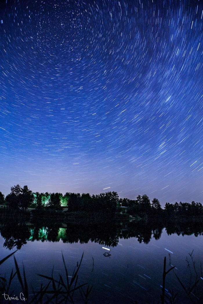 Panoramic night photos - Night, Camping, Conifers