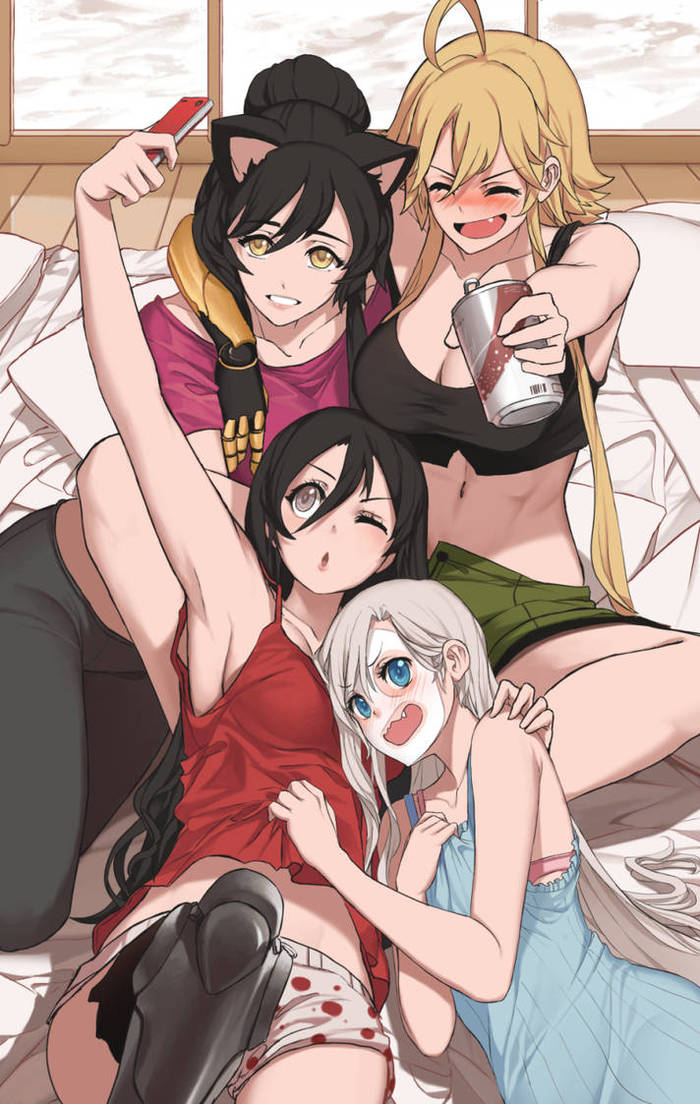 Slumber party DeviantArt, , , Anime Art, RWBY, Dishwasher1910, Team RWBY